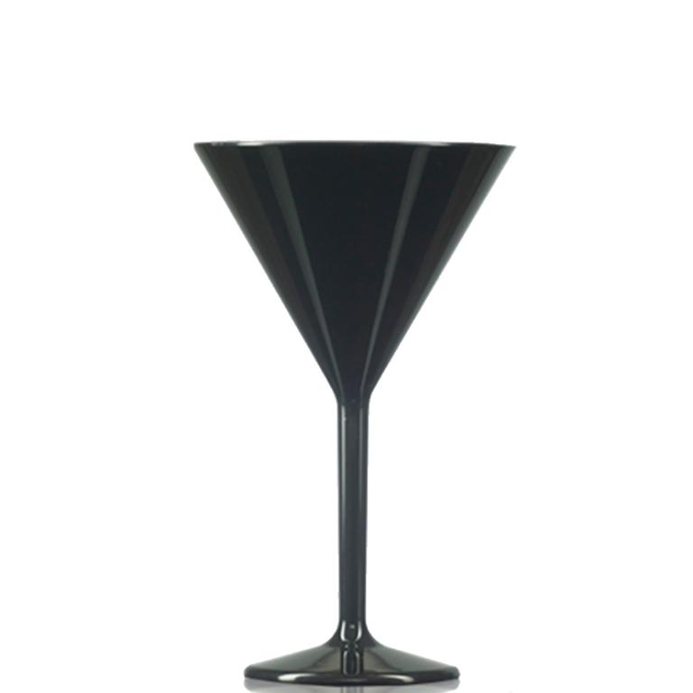 get black Plastic Martini Glass with option to print